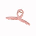 Elegante molletta per capelli rosa a semicerchio con strass e design a torsione - Torsione-Rosa