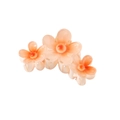Trois pinces à cheveux fleurs pêche translucides avec dégradé de résine pour femmes - Orange