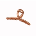 Elegante pinza per capelli ambra traslucida con strass bianchi brillanti applicati - Nastro-Marrone Scuro