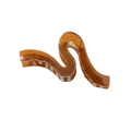 Pinza per capelli ambra a onde in resina grande per acconciature di capelli folti - Confezione sfusa / Caffè Gelatina