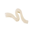 Pinza per capelli minimalista bianco crema a onde con molla in metallo dorato per lei - Confezione sfusa / Bianco Latte Jelly