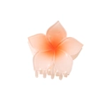Elegante haarklem met plumeria-bloem in oranje kleurverloop voor dames kapsels - Bulkverpakking / Oranje