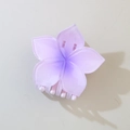 Elegante haarklem met paars verloop frangipani bloem voor knot kapsels dames - Bulkverpakking / Paars