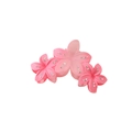 Pink floral hair claw clip with gradient rhinestones and matte finish for women - Bulk Packaging / Gradient Pink