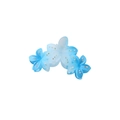 Blue gradient floral hair claw clip with colorful rhinestones and resin finish - Bulk Packaging / Gradient Blue