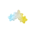 Floral claw clip with blue and yellow gradient petals and sparkling rhinestones - Bulk Packaging / Yellow Gradient