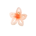 Hohlblumen-Haarklammer mit pfirsichfarbenem Farbverlauf und starker goldener Feder - Hohlverlauf-Orange (Großpackung)