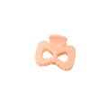 Elegante molletta a fiocco rosa pesca opaca con denti fini per lo styling dei capelli - Arancio Chiaro-4cm
