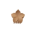 Matte braune Blumen-Haarklammer mit mattiertem Fünf-Blatt-Design für elegantes Styling - Khaki