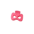 Elegante molletta per capelli a farfalla rosa opaco con design traforato su sfondo bianco - Rosso Rosa-4cm