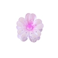 Five-petal flower hair claw clip with purple and pink gradient in translucent resin - Bulk Packaging / Pearlescent Rose Red