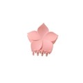 Pinza per capelli a fiore rosa opaco con texture satinata e design elegante per donna - Confezione sfusa / Rosa