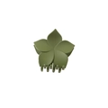 Pinza per capelli a fiore verde oliva opaco con elegante design a petali e presa sicura - Confezione sfusa / verde oliva