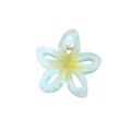 Blue and yellow gradient flower hair claw clip with a glossy translucent finish - Hollow Gradient-Blue (Bulk)