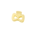 Elegante pinza per capelli a forma di fiocco giallo crema con finitura opaca raffinata - Giallo Chiaro-4cm