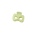 Elegante pinza per capelli a fiocco verde avocado opaco con texture satinata - Verde Chiaro-4cm