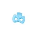 Minimalist light blue matte bow hair claw clip for elegant Korean style hair styling - Blue-4cm