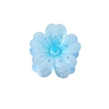 Eleganter hellblauer Blumen-Haarclip mit mattem Finish und zartem Blüten-Design - Perlmuttblau