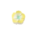 Matte yellow gradient flower hair claw clip with a tropical plumeria floral design - Matte Yellow Green