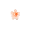 Pince à cheveux fleur style français dégradé rose orange avec finition translucide - Emballage en Vrac / 4cm Rouge Orangé
