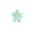 Pince à cheveux fleur bleu clair élégante avec un dégradé translucide - 4cm Bleu