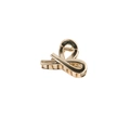 Elegant gold metal hair claw clip with a modern minimalist twisted loop design - Ribbon Wrap / Rose Gold