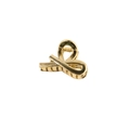 Elegant gold metal cross-line hair claw clip with polished finish and secure teeth - Ribbon Wrap / Gold