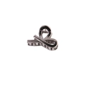 Sleek silver-tone infinity metal hair claw clip with a polished minimalist finish - Ribbon Wrap / Gun Black