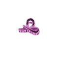 Elegant rose pink metallic hair claw clip with cross-loop design and glossy finish - Ribbon Wrap / Rose Red