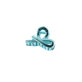 Elegant twisted metal hair claw clip in sky blue finish for thin and thick hair - Ribbon Wrap / Blue