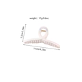 Pince à cheveux en acrylique laser irisé avec torsion croisée et finition nacrée - Style Ruban 11cm (Emballé Individuellement)