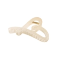 Elegant cream heart-shaped hair claw clip with golden spring in Korean style - Bulk Packaging / Heart-Cream Yellow