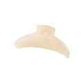 Elegant cream-colored large claw clip with a semi-translucent butterfly-inspired finish - Bulk Packaging / Semicircle-Cream Yellow