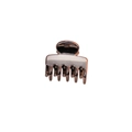 Pinza per capelli minimalista in metallo argento con finitura lucida e design multi-dente - 4cm Nero Canna di Fucile
