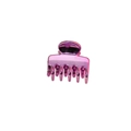 Mini molletta per capelli viola lucido a forma di nuvola con finitura metallizzata - 4cm Fucsia