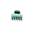 Mini molletta per capelli blu metallizzato, forma rettangolare con finitura lucida - 4cm Blu