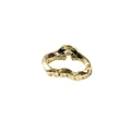 Pinza per capelli in metallo dorato lucido con design a onde a forma di cuore minimalista - 4.5cm Oro Nuvola