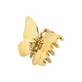 Eleganter vergoldeter Schmetterlings-Haarclip mit poliertem Metall-Finish - Gold