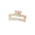 Pince à cheveux translucide avec motif cerises rouges et ressort en métal durable - Style Cerise (Vrac)