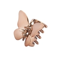 Eleganter Schmetterlings-Haarclip aus glänzendem roségoldenem Metall für Damen - Großpackung / Bronze