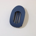 Marineblauer matter ovaler Haarklammer-Clip mit starkem Halt und hohlem Design für Frisuren - Oval Clip (Bulk) / Matt Marineblau