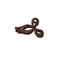 Brown plaid flocked hair claw clip with vintage college style for women's hair styling - Bulk Packaging / Dark Coffee