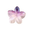 Plumeria-Haarklammer mit lila-weißem Farbverlauf und Perlmutt-Effekt für Haare - Bulk (#2 Violett-Weiß)