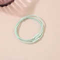 Three-strand light green elastic hair tie with tiny pearl beads for women - Crystal-Cyan