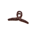 Large dark brown velvet hair claw clip with classic plaid pattern for thick hair - Bulk Packaging / 13cm / Dark Coffee