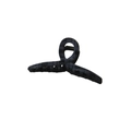 Large dark blue velvet hair claw clip with black checkered pattern for long hair - Bulk Packaging / 13cm / Black