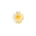 Mini yellow floral hair claw clip with semi-transparent petals for girls - Yellow