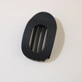 Matte black oval hair claw clip with cutout design and strong grip for hair styling - Oval Clip (Bulk) / Matte Black