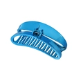 Grande molletta per capelli galvanizzata blu metallizzato per capelli folti - Confezione sfusa / Blu