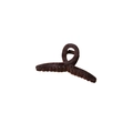 Elegant 11cm dark coffee matte hair claw clip with a velvet-like finish for styling - No Packaging / Dark Coffee